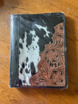 Black leather cowhide Portfolio