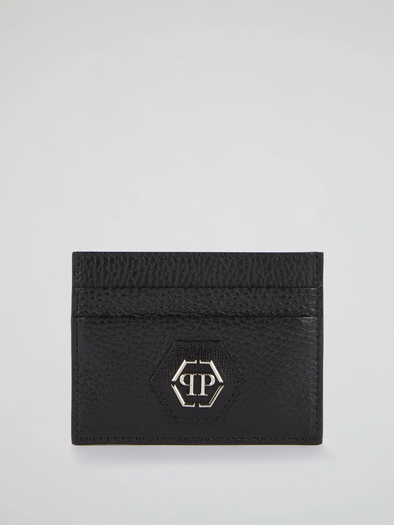 Black Monogram Patched Credit Card Holder
