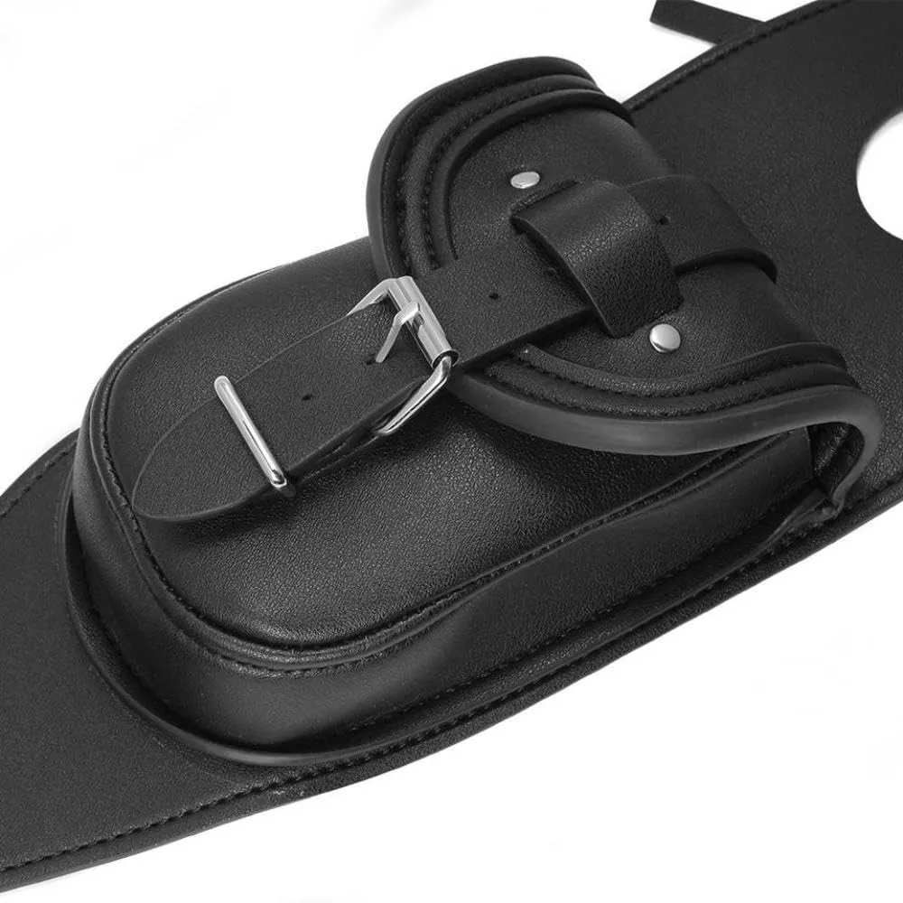 Black PU Leather Fuel Tank Panel Bag Compatible With Sportster XL 883 1200 Motorcycle
