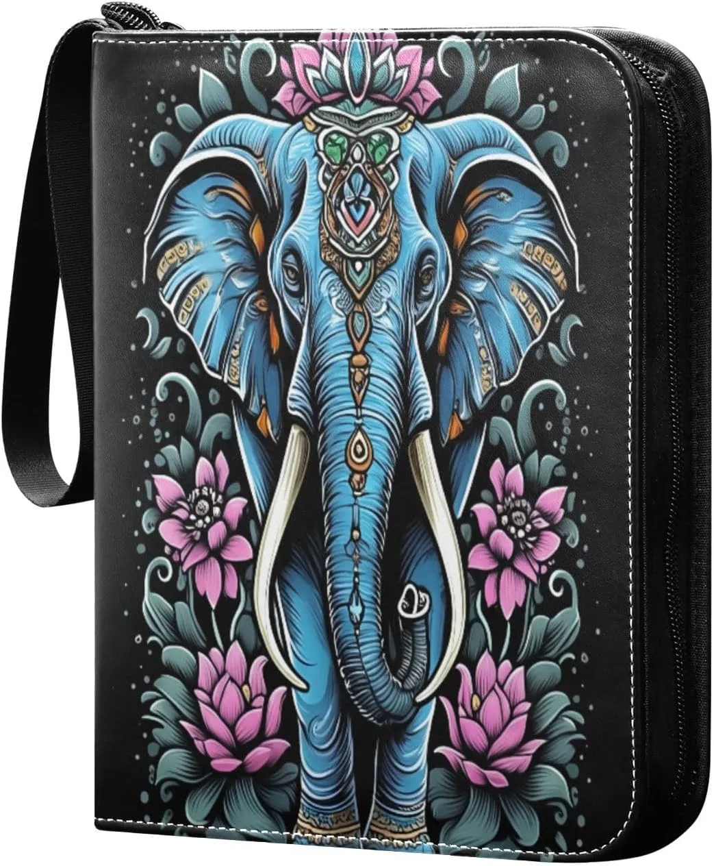 Blue Elephant Card Binder 4 Pockets, 400 Pockets Trading Card Binder Removable Card Albums Card Holder for Games, Sports, Football, Baseball Cards