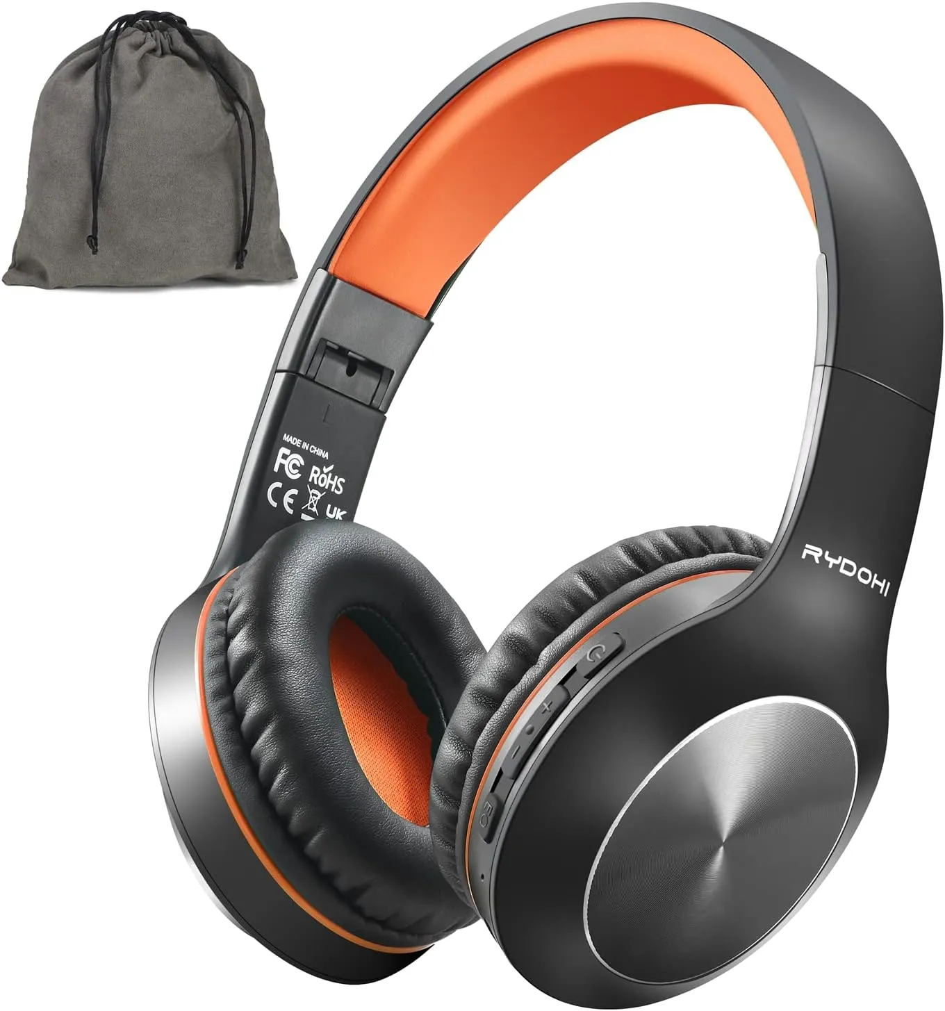 Bluetooth Headphones Over Ear, 68H Playtime and 3 EQ Music Modes Wireless Headphones with Microphone/Deep Bass, HiFi Stereo Foldable Lightweight Headset for PC Home Travel Office