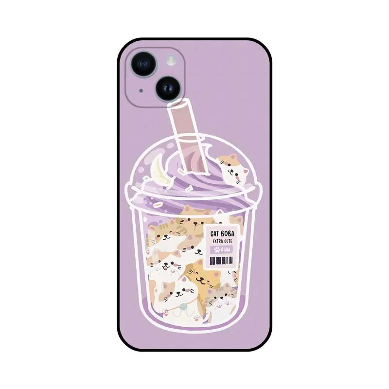 Boba Animal Phone Cases with Customizable Cutouts