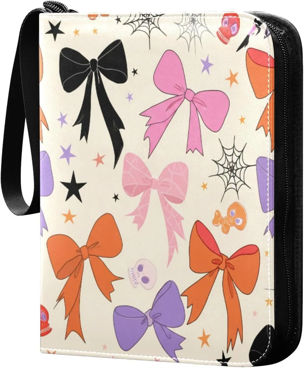 Bows Card Binder 4 Pockets, 400 Pockets Trading Card Binder Removable Card Albums Card Holder for Games, Sports, Football, Baseball Cards