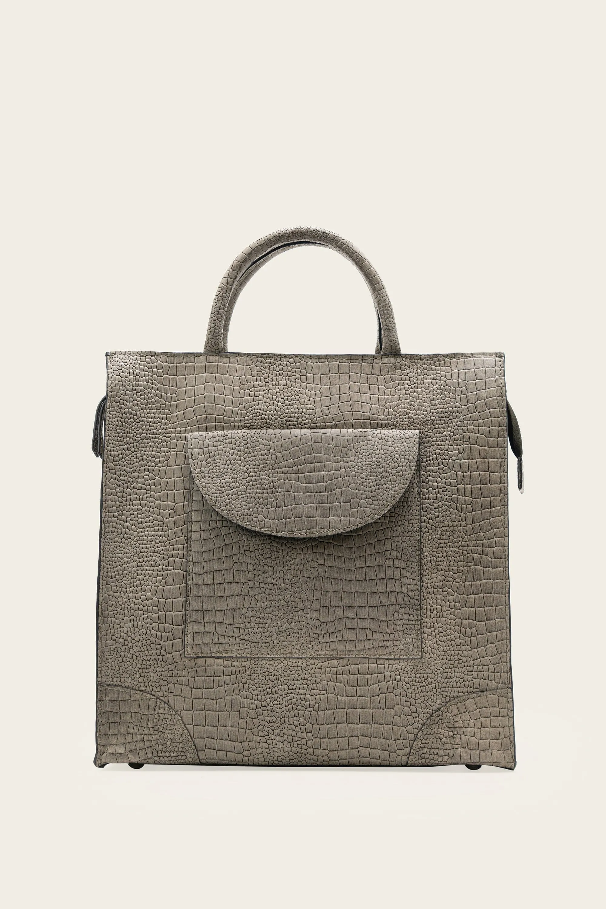 Box Tote in Sage Green -Size 14