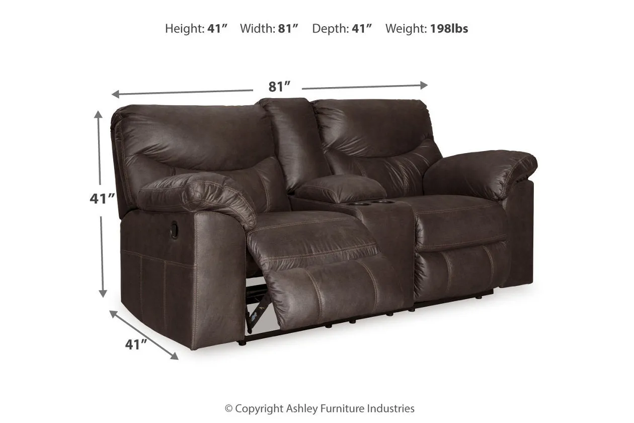 Boxberg Reclining Loveseat with Console - 3380394