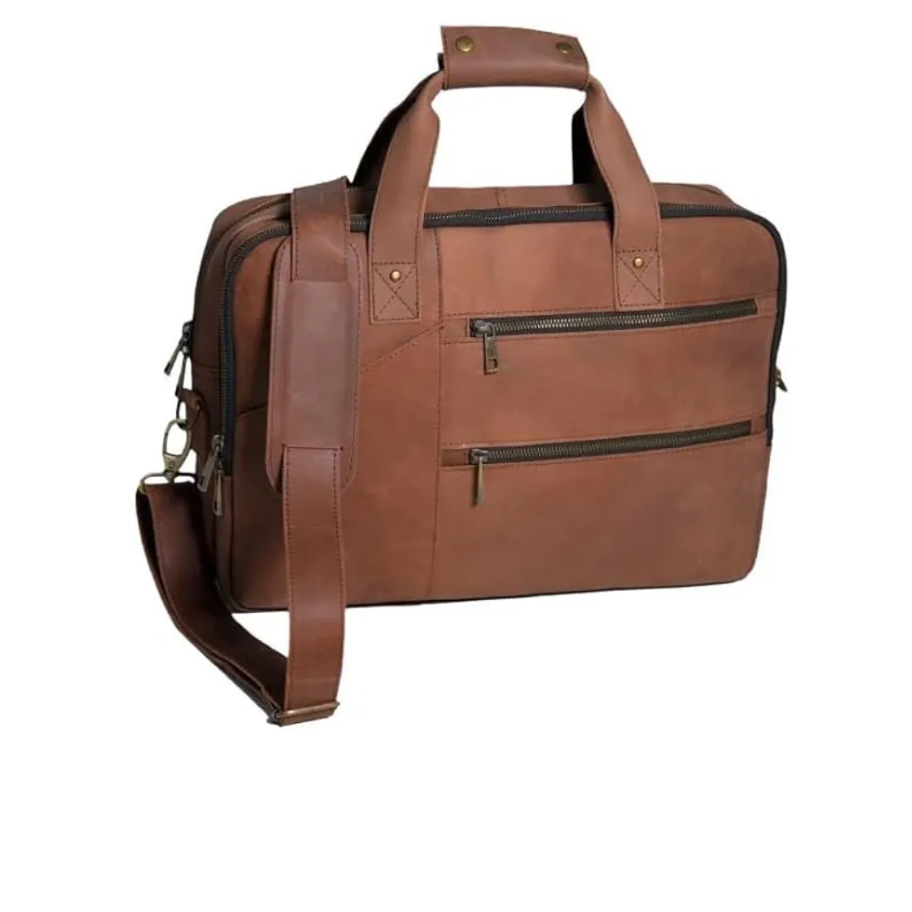 Brown Artisan Leather Briefcase