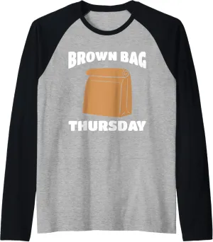 Brown Bag Thursday For Lunch Meetings, Seminars and Summit Raglan Baseball Tee