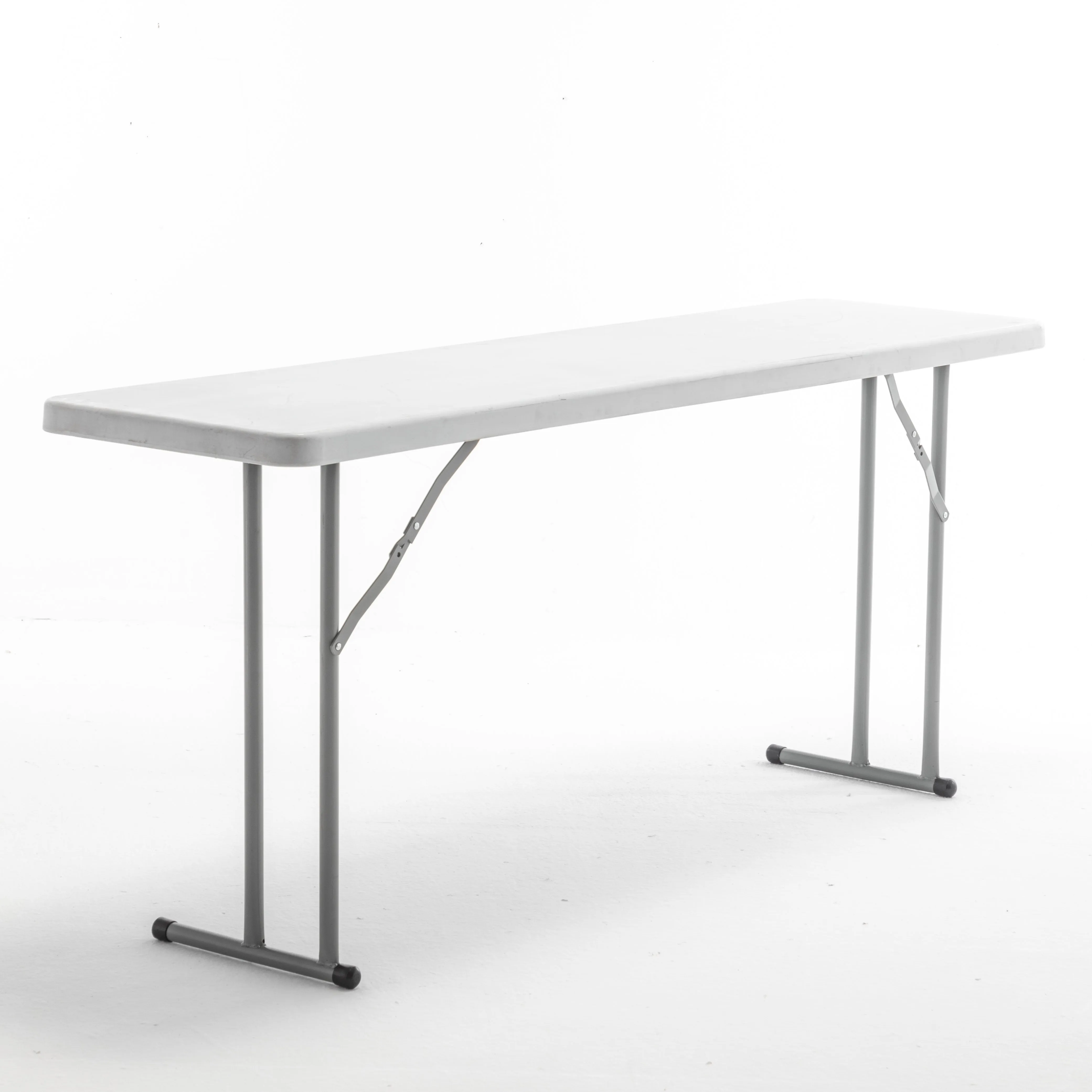 BTExpert 6-Foot - 72" long White Plastic Folding Seminar Training Table Portable 18" Wide narrow, 29" High, events indoor outdoor lightweight Set of 5