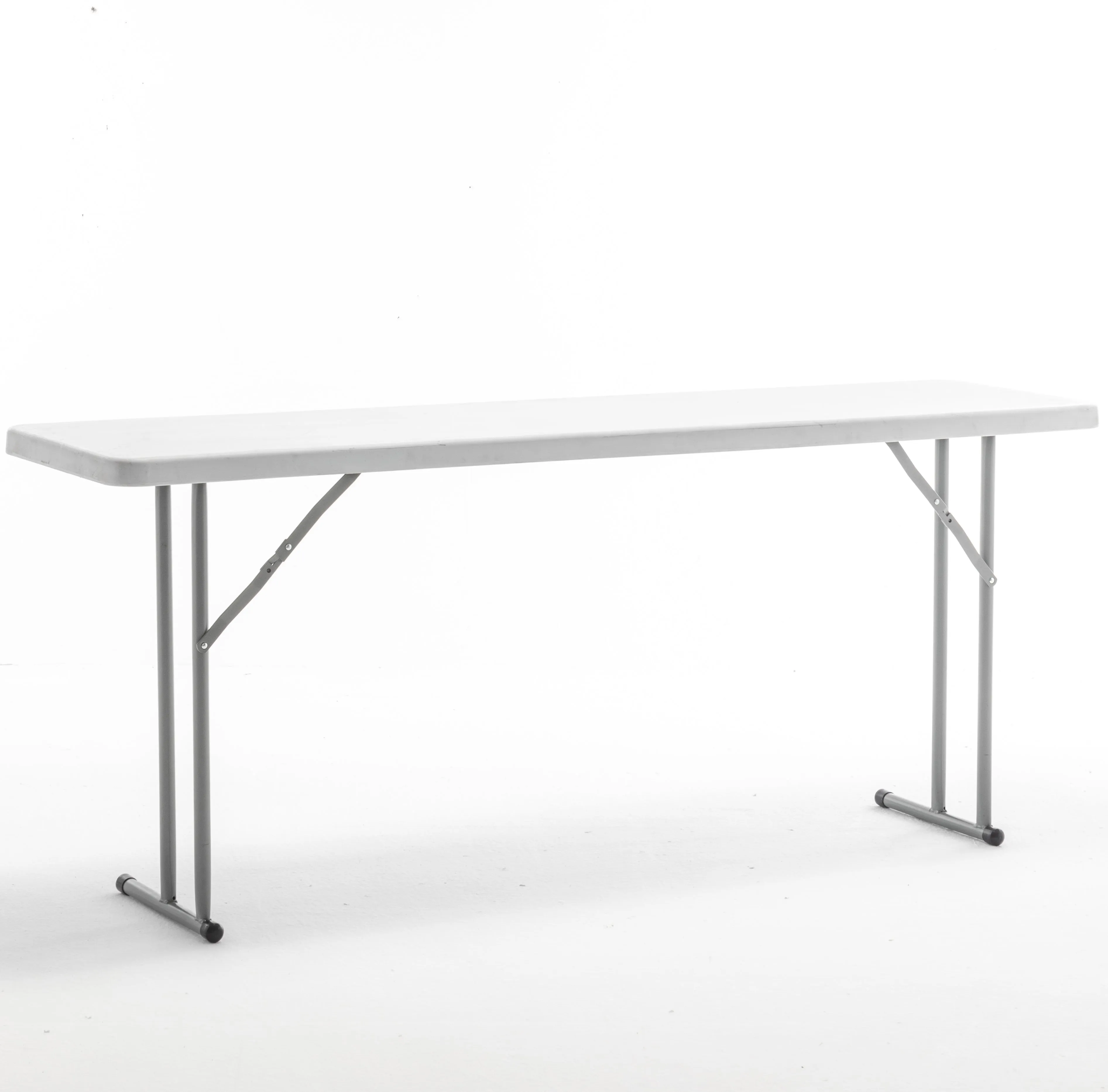 BTExpert 6-Foot - 72" long White Plastic Folding Seminar Training Table Portable 18" Wide narrow, 29" High, events indoor outdoor lightweight Set of 5