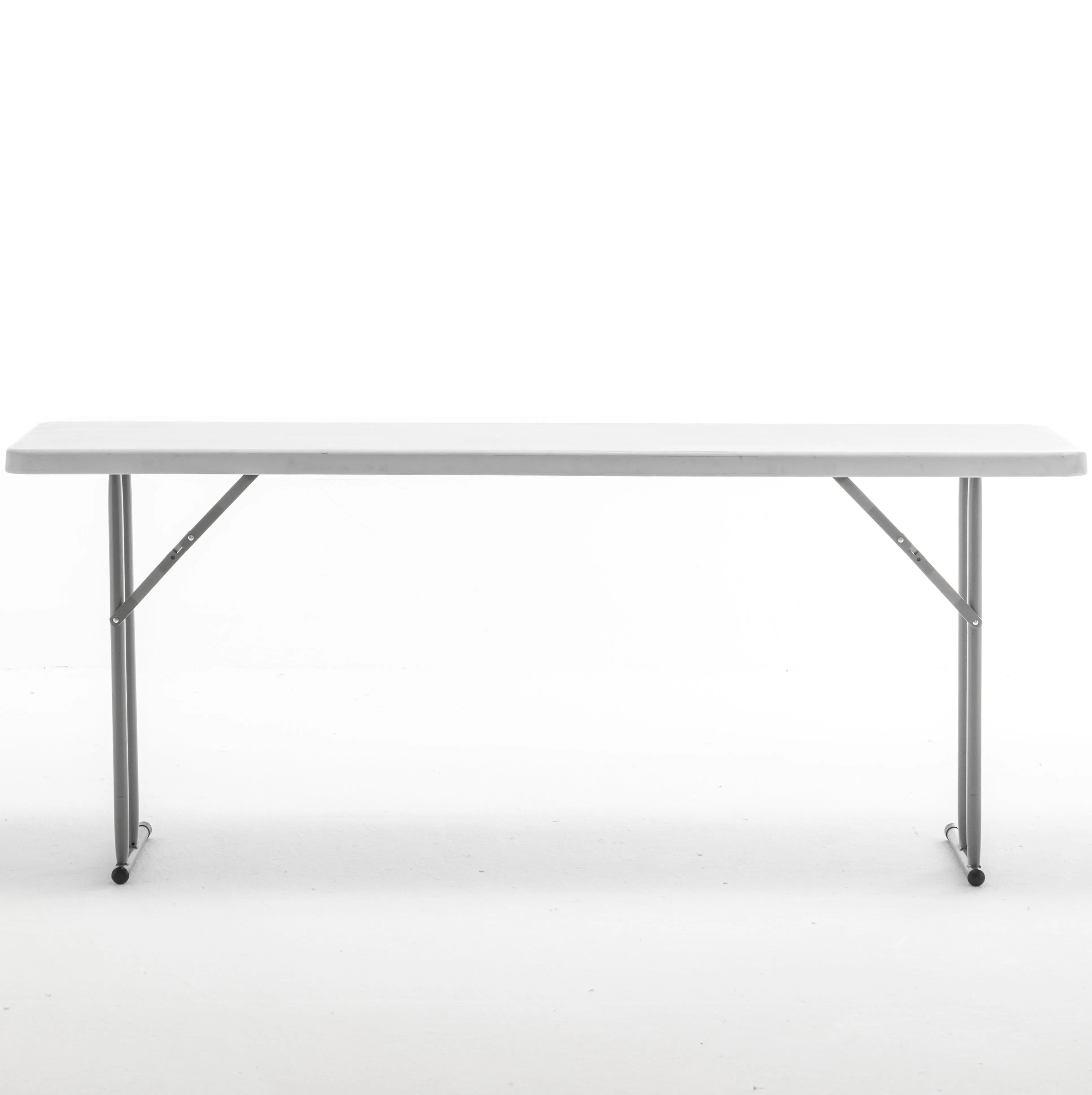 BTExpert 6-Foot - 72" long White Plastic Folding Seminar Training Table Portable 18" Wide narrow, 29" High, events indoor outdoor lightweight Set of 5