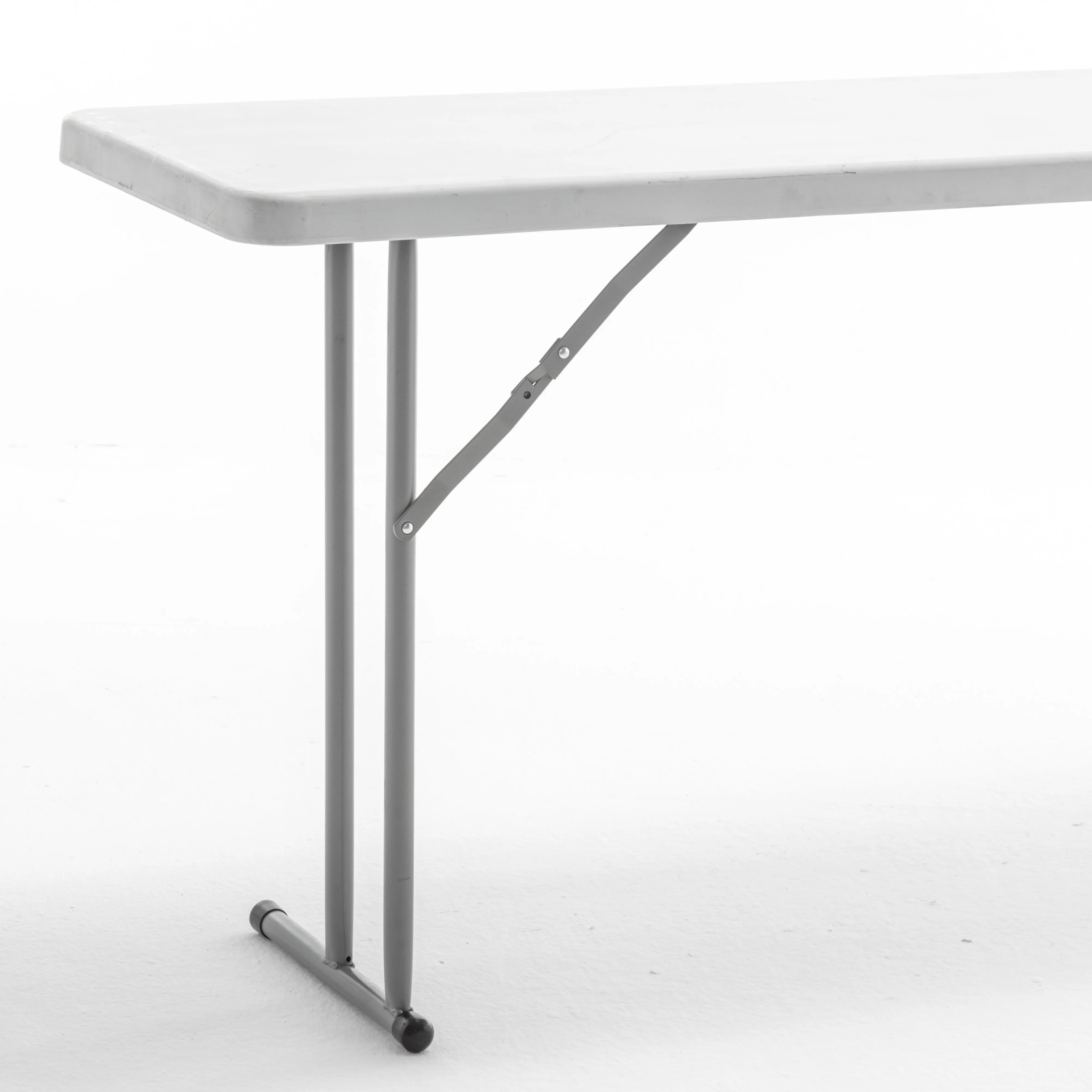 BTExpert 6-Foot - 72" long White Plastic Folding Seminar Training Table Portable 18" Wide narrow, 29" High, events indoor outdoor lightweight Set of 5