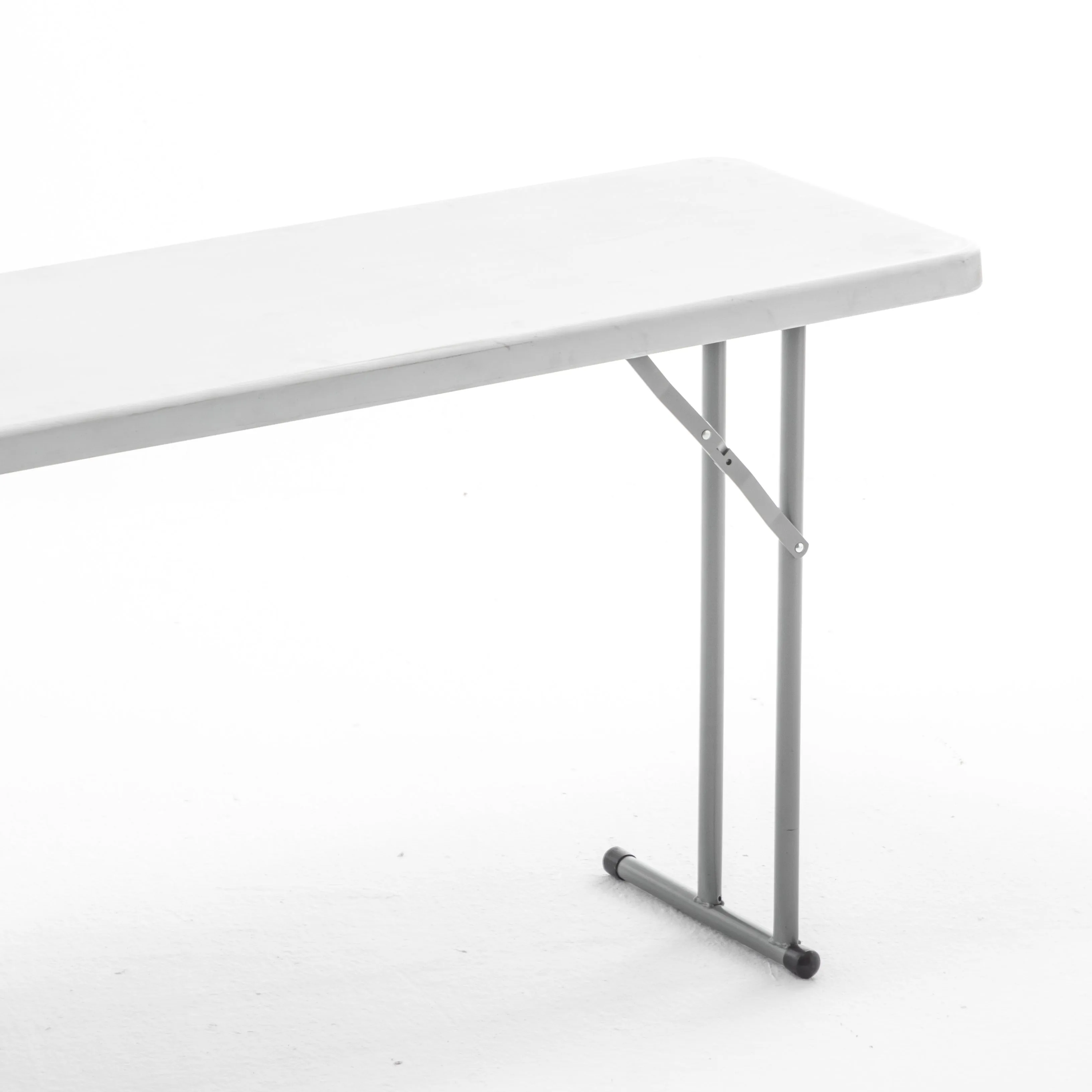 BTExpert 6-Foot - 72" long White Plastic Folding Seminar Training Table Portable 18" Wide narrow, 29" High, events indoor outdoor lightweight Set of 5