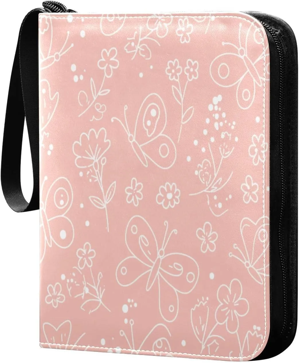 Butterflies Card Binder 4 Pockets, 400 Pockets Trading Card Binder Removable Card Albums Card Holder for Games, Sports, Football, Baseball Cards