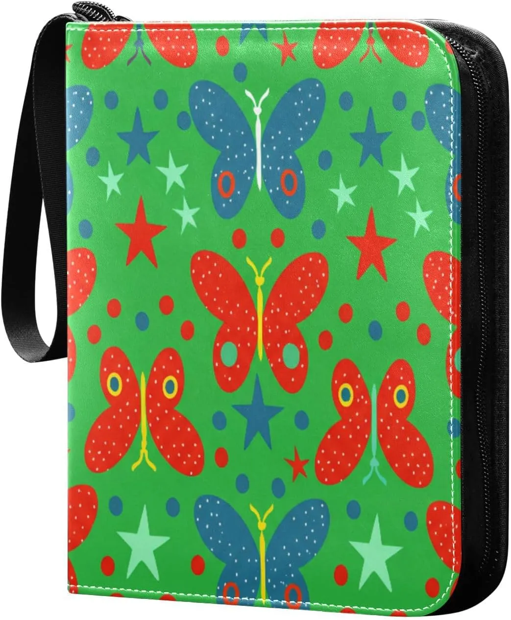 Butterflies Card Binder 4 Pockets, 400 Pockets Trading Card Binder Removable Card Albums Card Holder for Games, Sports, Football, Baseball Cards