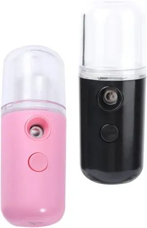CANIGHT 2pcs USB Facial Mister Portable Handheld Design for Quick Hydration and Makeup Nano Spray Technology for Moisturizing Skin Includes and Versions