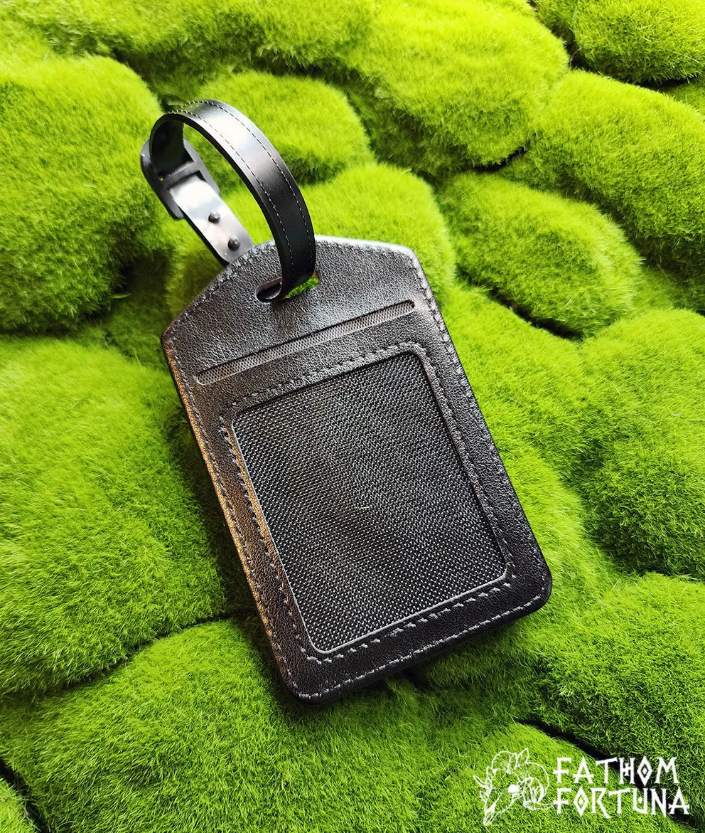Cannibal Antlers Faux Leather Luggage Tag
