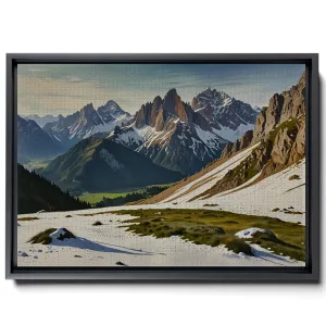 Canvas Print Rustic Mountain Landscape Print Mountain Art Print Rustic Landscape Print Mountain Canvas Valley On The Snowy Slopes Forest Prints Canvas, Arts