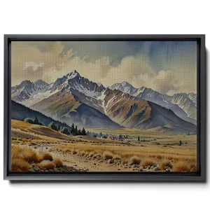 Canvas Print Rustic Mountain Landscape Print Mountain Art Print Rustic Landscape Print Mountain Canvas Valley On The Snowy Slopes Forest Prints Decor Canvas, Arts