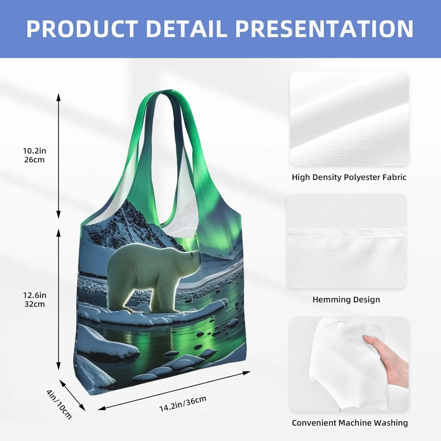 Canvas Tote Bag Lightweight Reusable Grocery Shopping Bag Ringtailed Lemur Handbag for Women Men