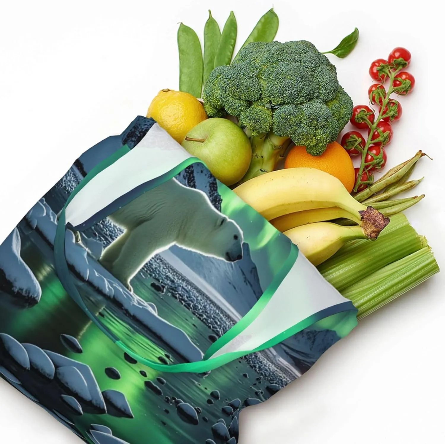 Canvas Tote Bag Lightweight Reusable Grocery Shopping Bag Ringtailed Lemur Handbag for Women Men