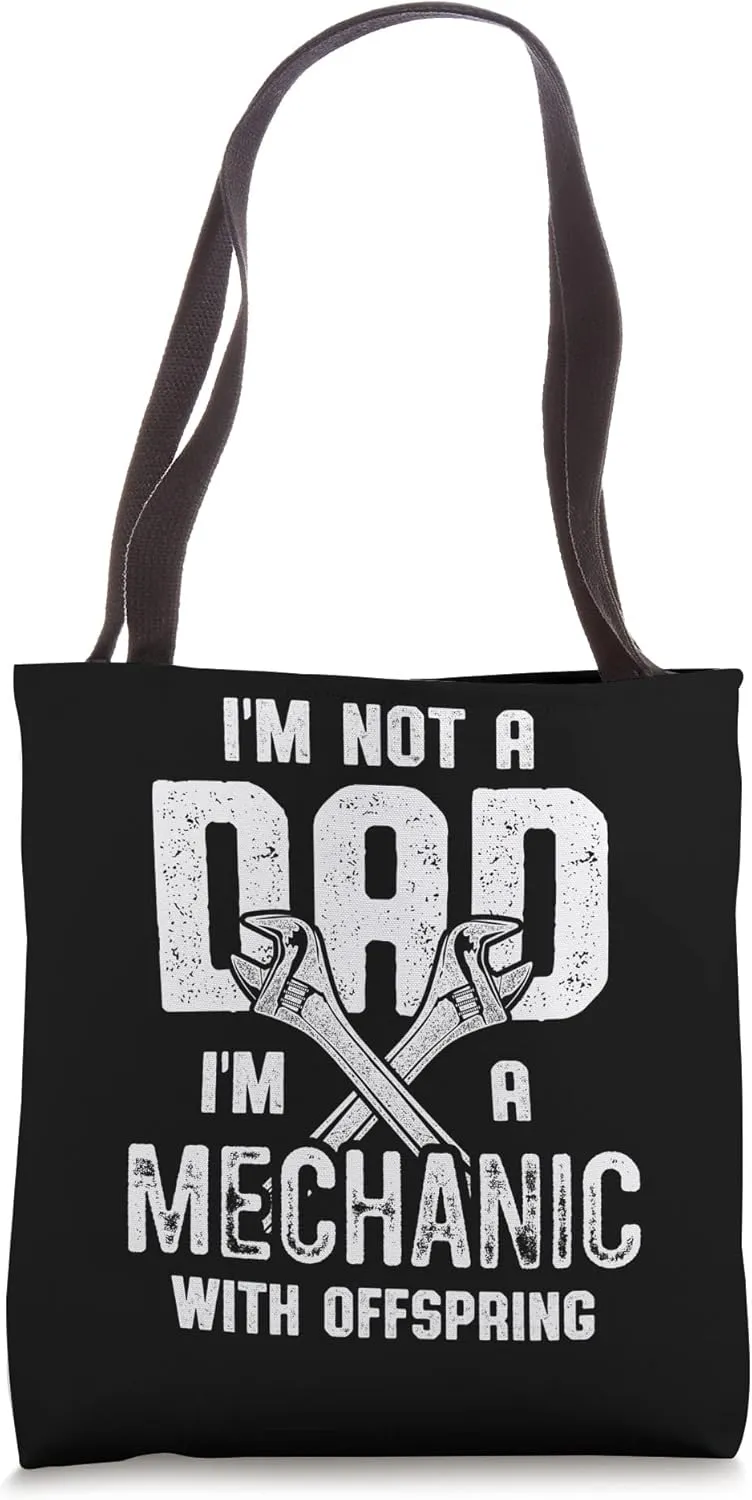 Car Mechanic Dad A Mechanic With Offspring Tote Bag