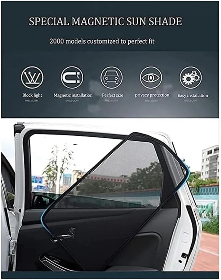 Car Side Window Sunshade for suzuki super vitra,High Elastic Material Front Rear Sun Shade Cover UV Protecti Breathable Sun Visor Privacy Protection,H