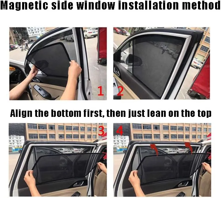 Car Window Shade for Mazda BIANTE Magnetic, Blocks Heat and UV, Keeps Cooler Screen for Sleeping Camping Accessories for Overnight Camping,E 4 Side Windows