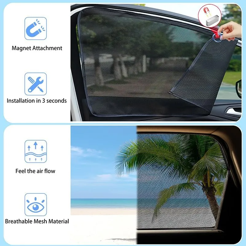 Car Window Shade for Mazda BIANTE Magnetic, Blocks Heat and UV, Keeps Cooler Screen for Sleeping Camping Accessories for Overnight Camping,E 4 Side Windows