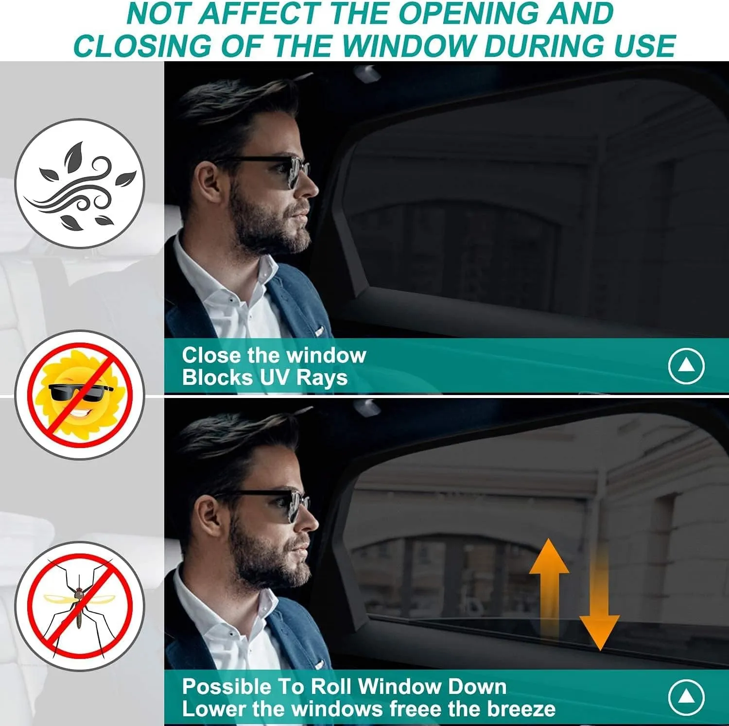 Car Window Shades for Buick Old Excelle Sedan -2014, Car Accessories Provides Sun and UV Protection, Max Protection Removable Car Sun Shade,A