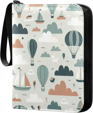 Cartoon Card Binder 4 Pockets, 400 Pockets Trading Card Binder Removable Card Albums Card Holder for Games, Sports, Football, Baseball Cards