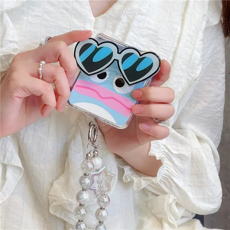 Cartoon Fish Sunglasses Cool, Aesthetic & Cute Samsung Galaxy Z Flip 5 4 3 Case