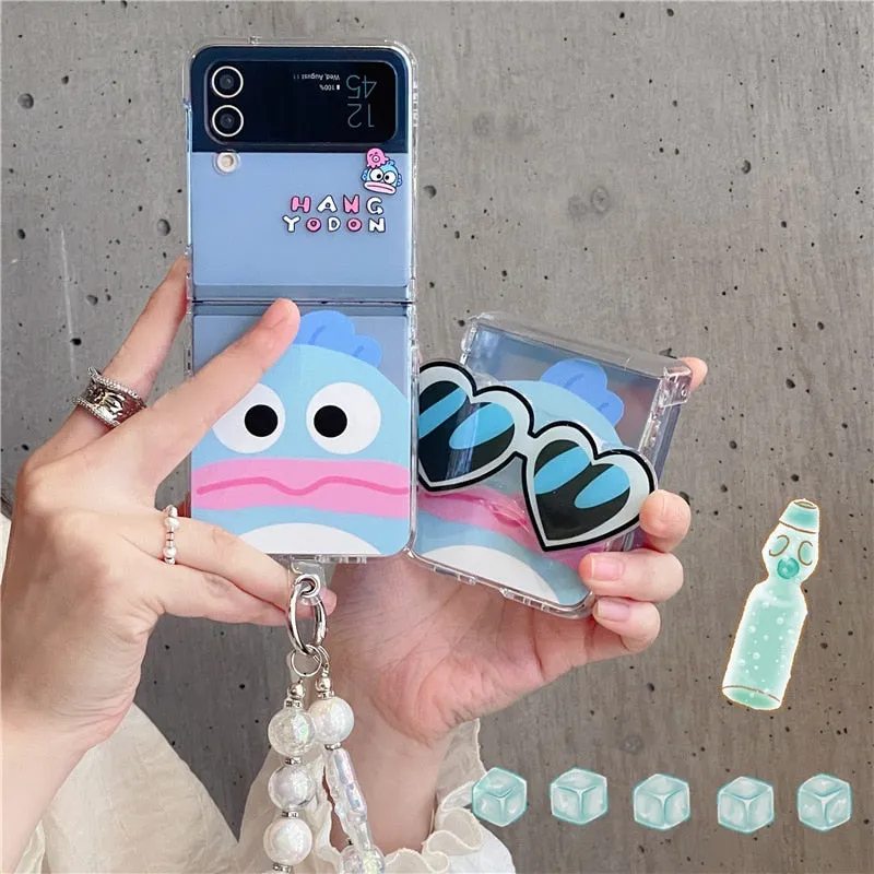 Cartoon Fish Sunglasses Cool, Aesthetic & Cute Samsung Galaxy Z Flip 5 4 3 Case