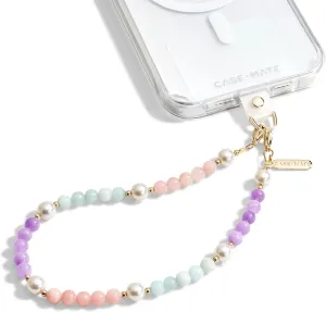 Case-Mate Phone Charm with Beaded Pearls and Gold - Detachable Anti Theft Strap - Hands-Free iPhone Wrist Strap for Women - Phone Chain Wristlet forGalaxy, Google Pixel and More - Sugar Rush