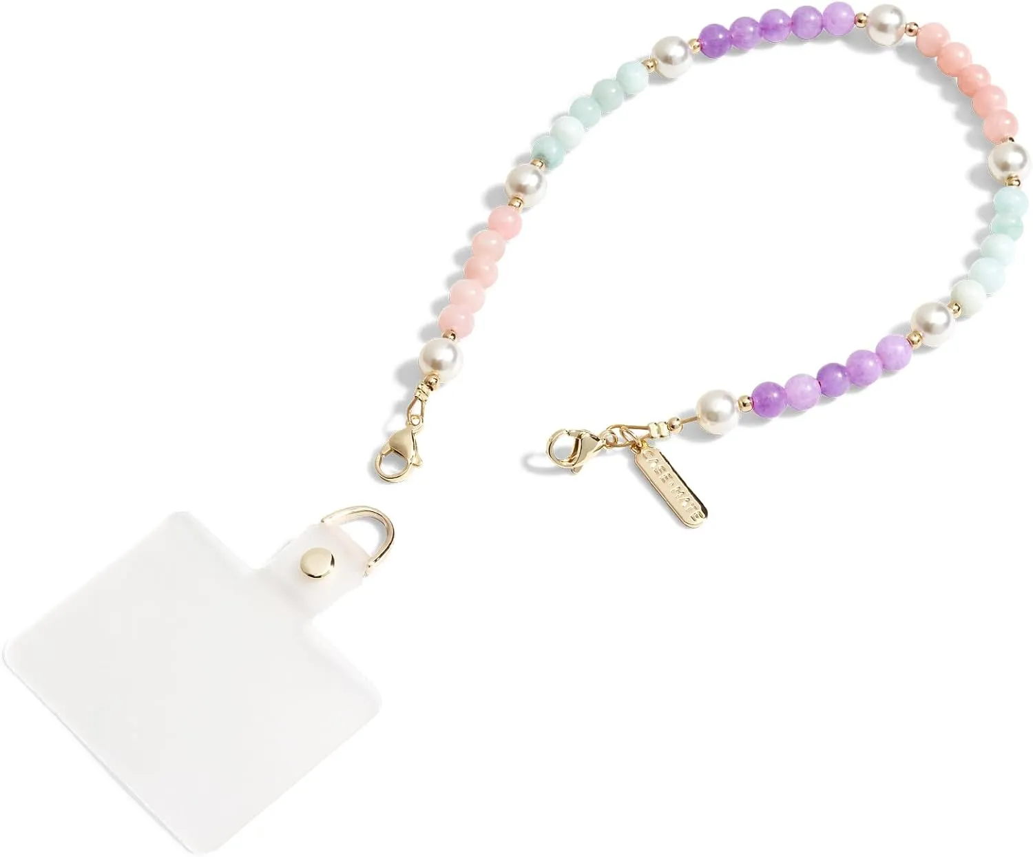Case-Mate Phone Charm with Beaded Pearls and Gold - Detachable Anti Theft Strap - Hands-Free iPhone Wrist Strap for Women - Phone Chain Wristlet forGalaxy, Google Pixel and More - Sugar Rush
