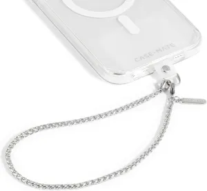 Case-Mate Phone Charm with Silver Chain - Detachable Anti Theft Strap - Hands-Free iPhone Wrist Strap for Women - Phone Wristlet for Galaxy, Pixel and More - Dainty Silver Chain