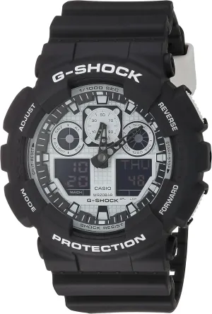 Casio G-Shock GA-100BW-1A White and Black Series Luxury Watch - Black/One Size