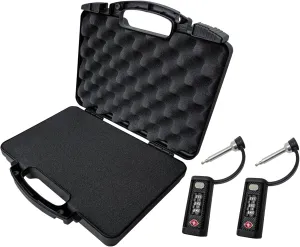 Cedar Mill Fine Firearms TSA Approved Gun Case - Gun Carry-on Bag for Handgun & 9mm Pistol, Revolver and TSA Approved & California Compliant Gun Case Lock Bundle.