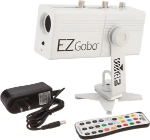 CHAUVET DJ EZGOBO Battery-Powered LED Gobo Projector w/Manual Zoom DJ Effect Light,White