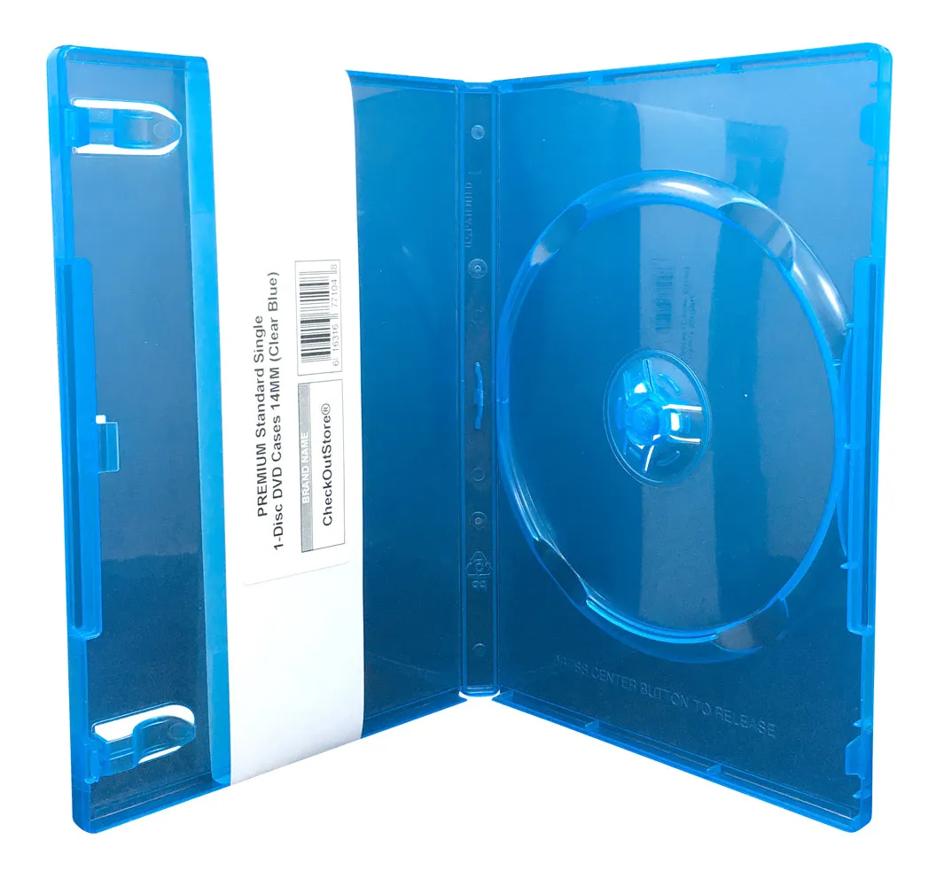 CheckOutStore Premium Standard Single 1-Disc DVD Cases 14mm
