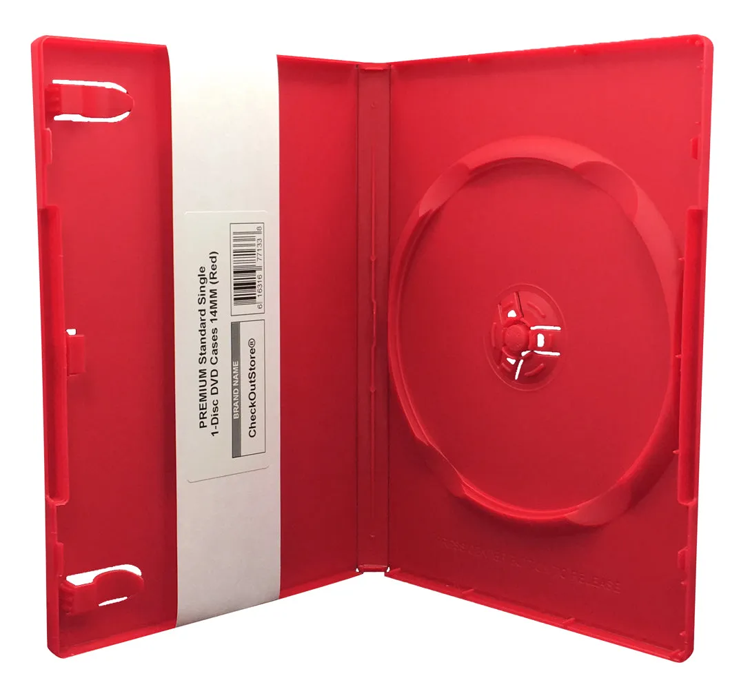 CheckOutStore Premium Standard Single 1-Disc DVD Cases 14mm