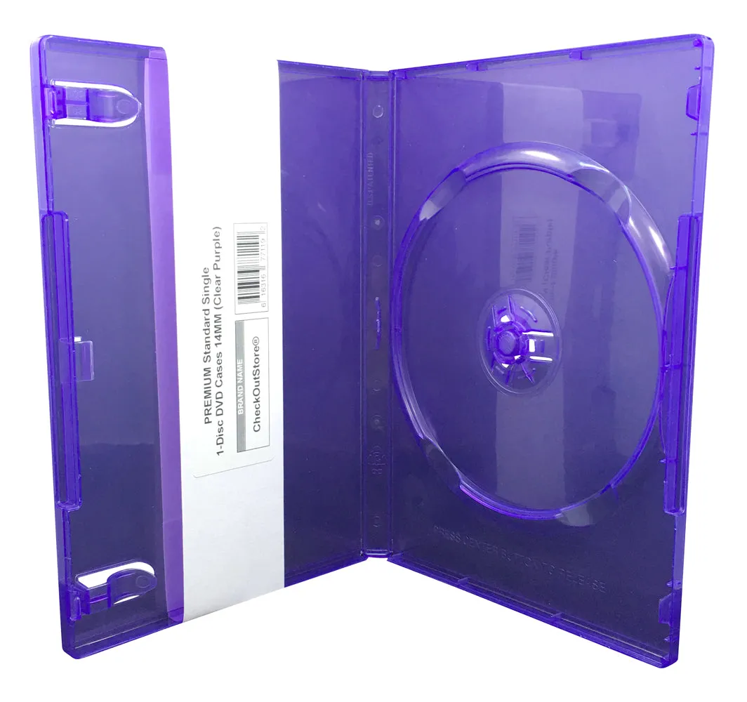 CheckOutStore Premium Standard Single 1-Disc DVD Cases 14mm