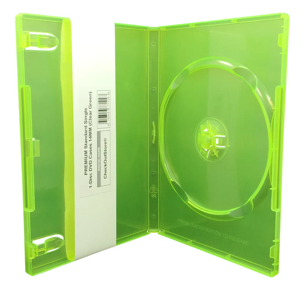 CheckOutStore Premium Standard Single 1-Disc DVD Cases 14mm