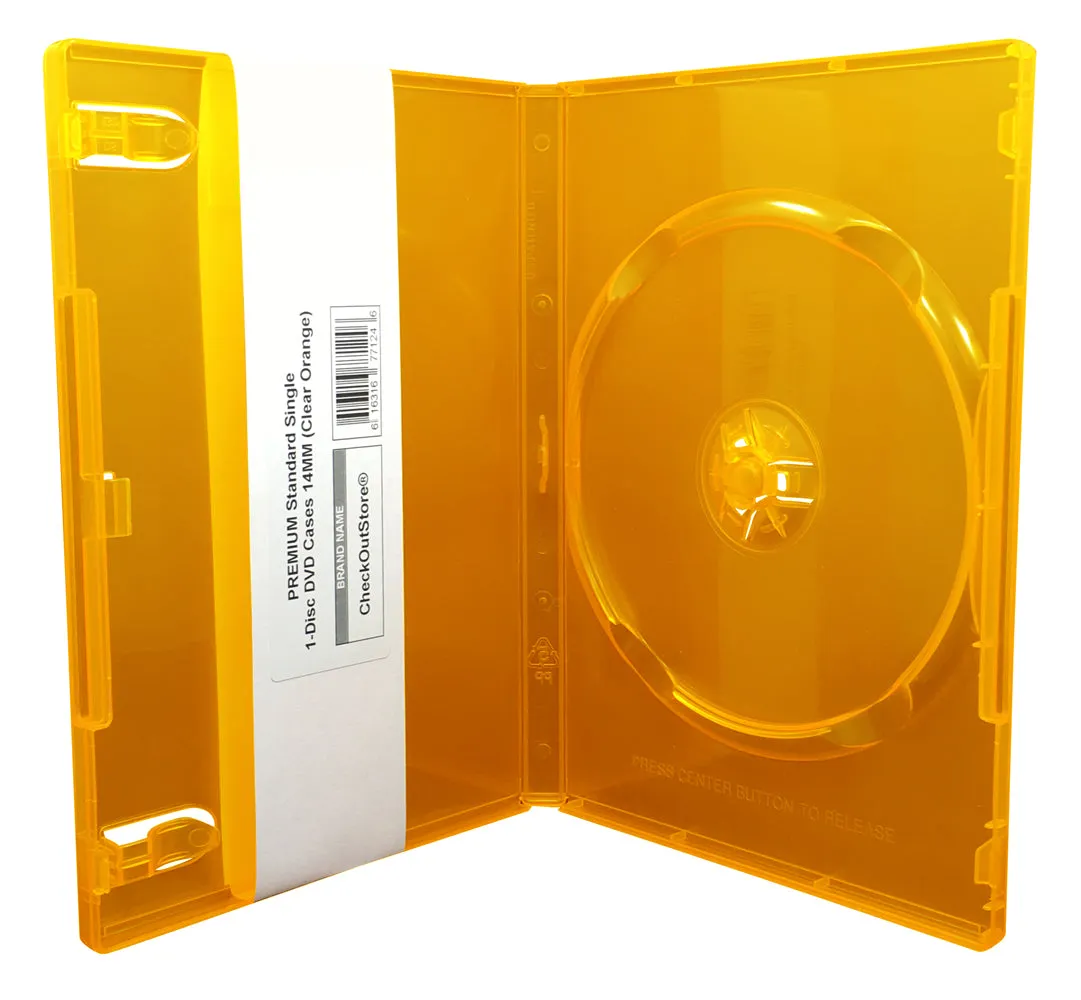 CheckOutStore Premium Standard Single 1-Disc DVD Cases 14mm