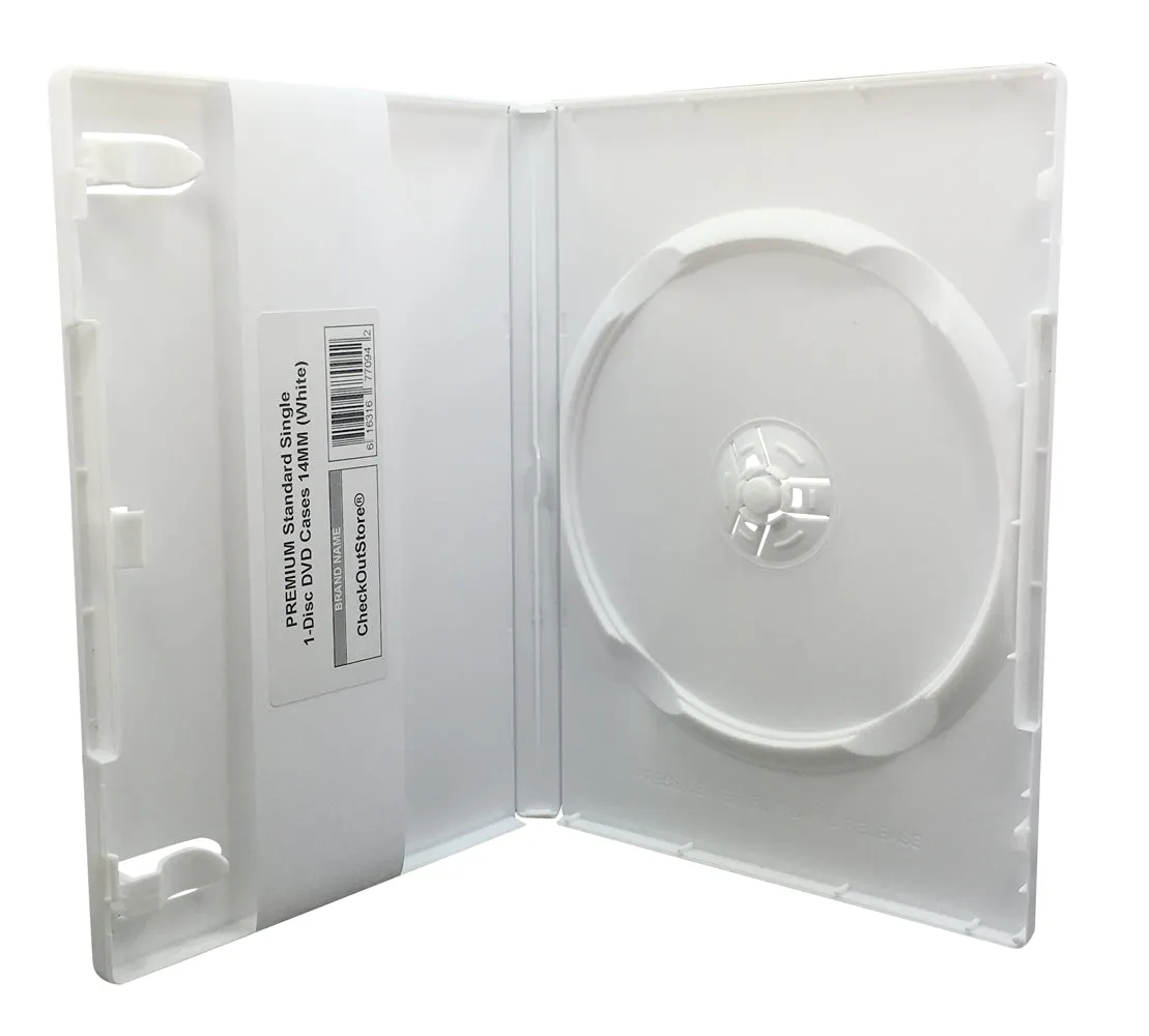 CheckOutStore Premium Standard Single 1-Disc DVD Cases 14mm