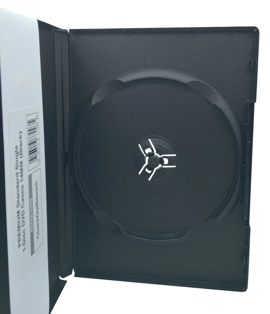 CheckOutStore Premium Standard Single 1-Disc DVD Cases 14mm