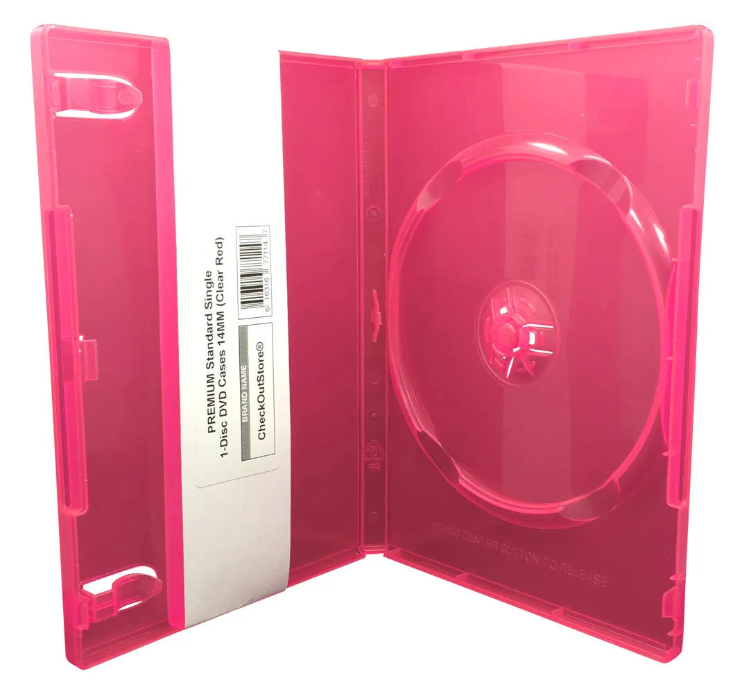 CheckOutStore Premium Standard Single 1-Disc DVD Cases 14mm