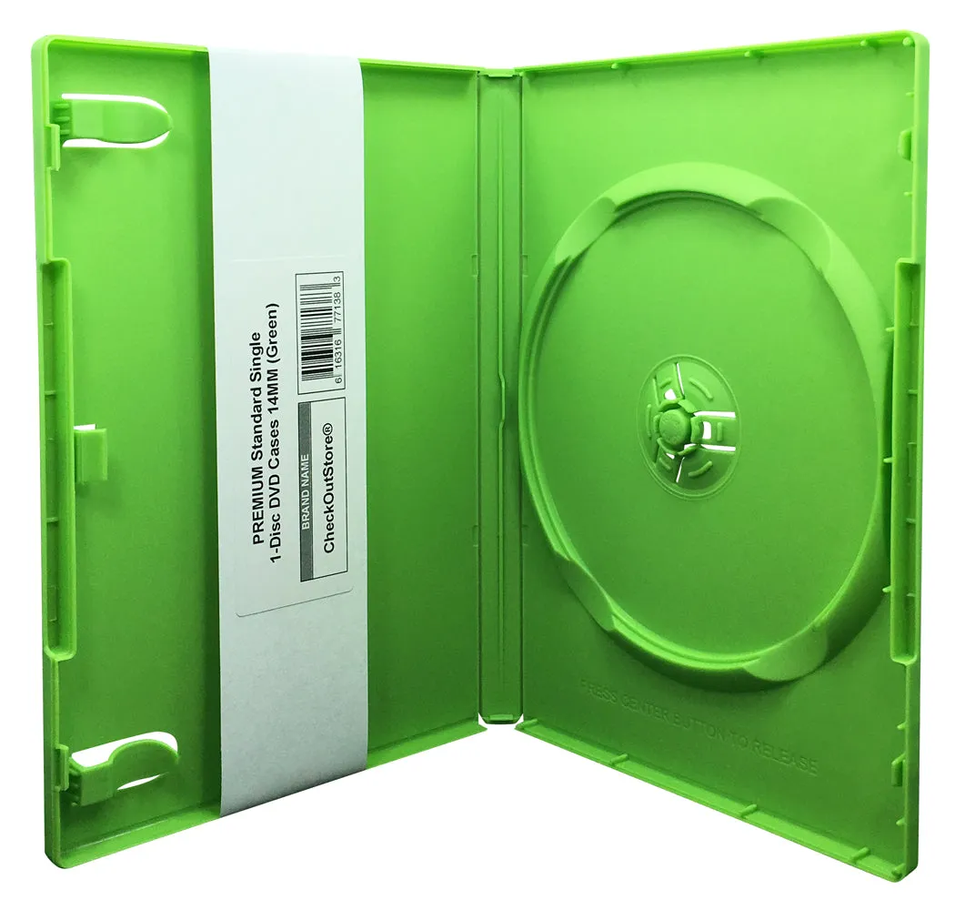 CheckOutStore Premium Standard Single 1-Disc DVD Cases 14mm