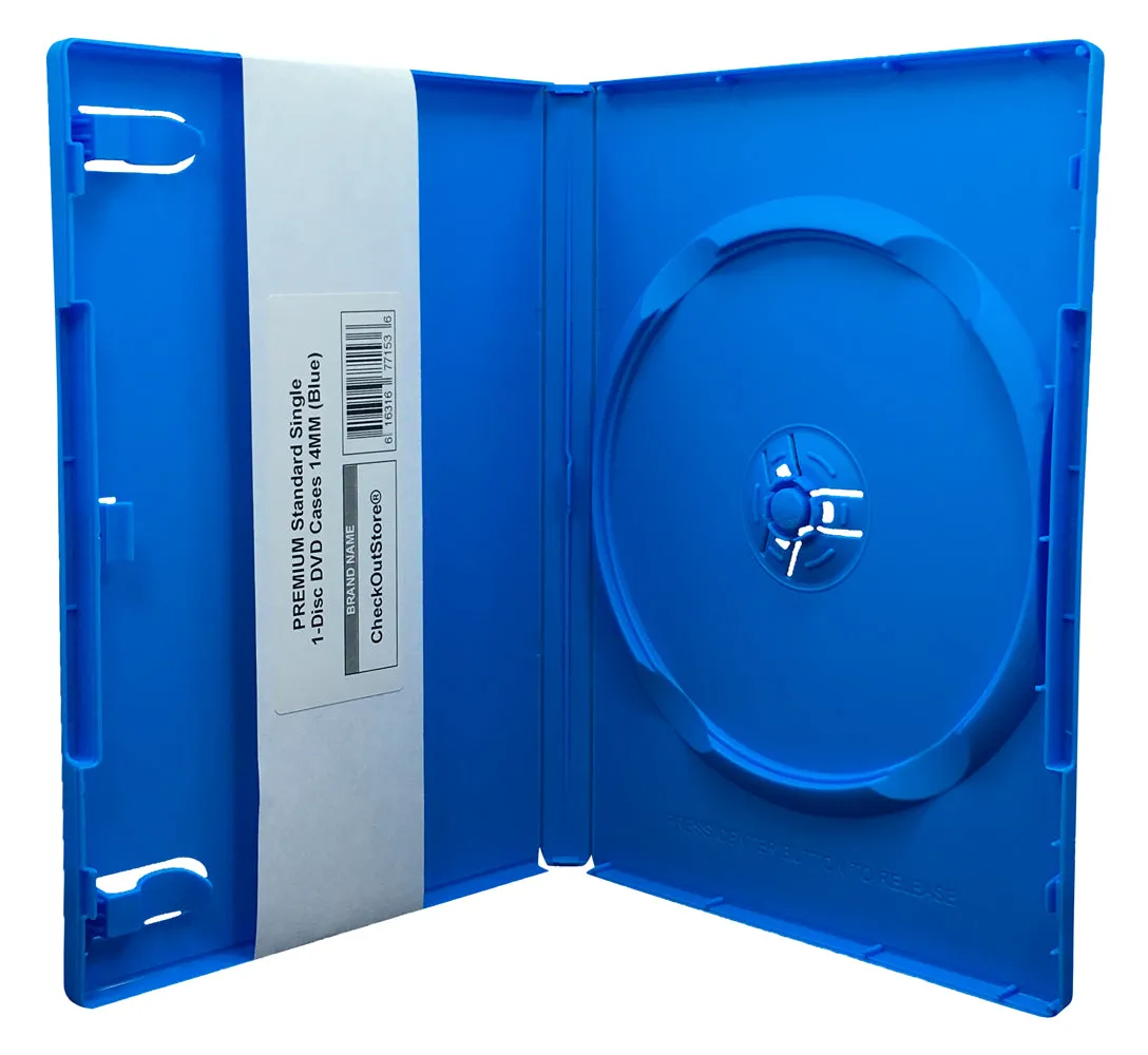 CheckOutStore Premium Standard Single 1-Disc DVD Cases 14mm