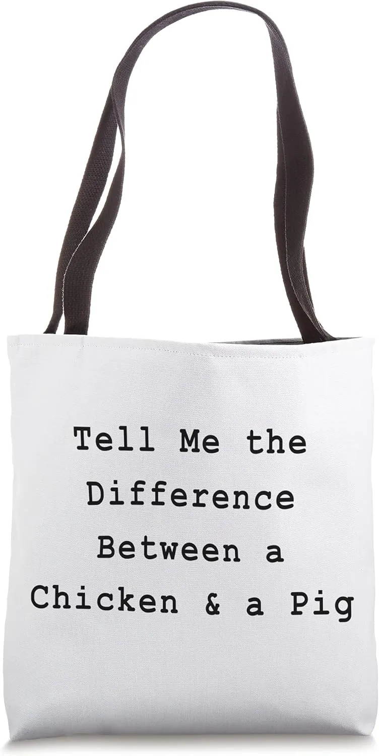 Chicken Pig Difference Agile Scrum Lean PM Funny PM Coach Tote Bag