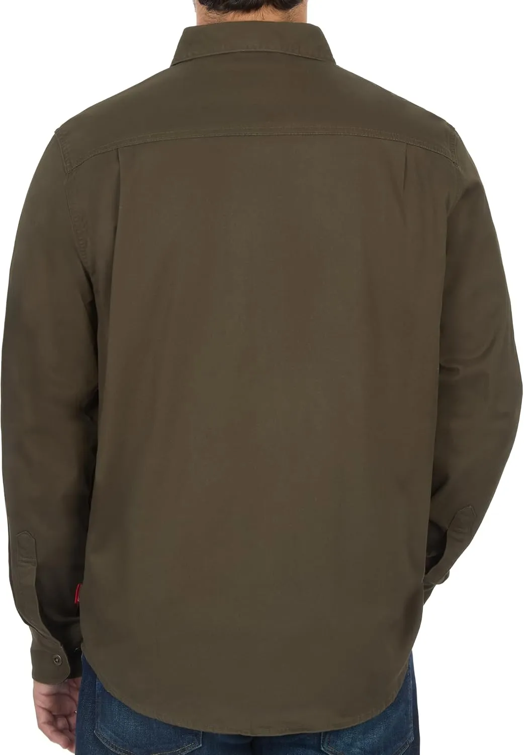 Coleman Men's Stretch Twill Workwear Long Sleeve Button-Down Shirt with Metal Buttons